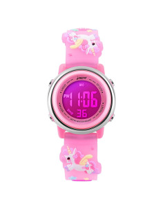 Reloj Digital Infantil L LAVAREDO 3D Rosa Impermeable