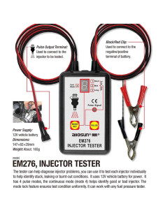 Probador de Inyectores de Combustible Allsun EM276SET 12V 2