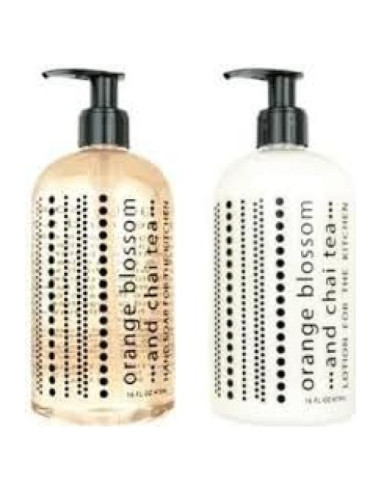Combo Jabón de Manos y Loción Greenwich Bay 16 oz Flor Naranja Té Chai