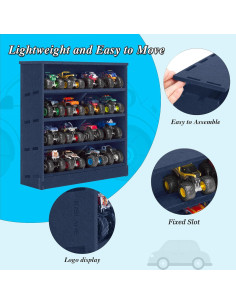 Estuche de Exhibición para 16 Camiones Monstruo KL230202 - Azul 2