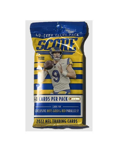 Paquete Grueso de Tarjetas de Fútbol Panini Score 2022 - 40 Unidades