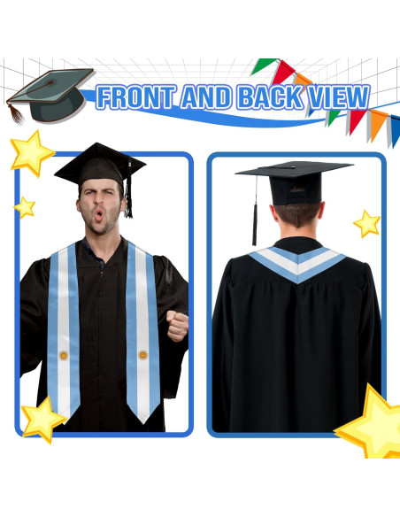 Estola de Graduación JJZ-Gradstole Bandera Argentina 182.88 cm
