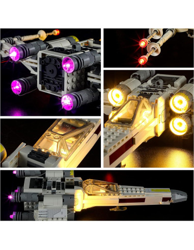 Kit de Luz LED YEABRICKS para Lego 75301 Caza Estelar
