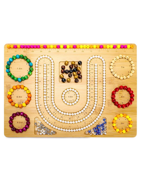 Tablero de cuentas de bambú Coloch 2 en 1 para joyería