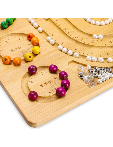 Tablero de cuentas de bambú Coloch 2 en 1 para joyería