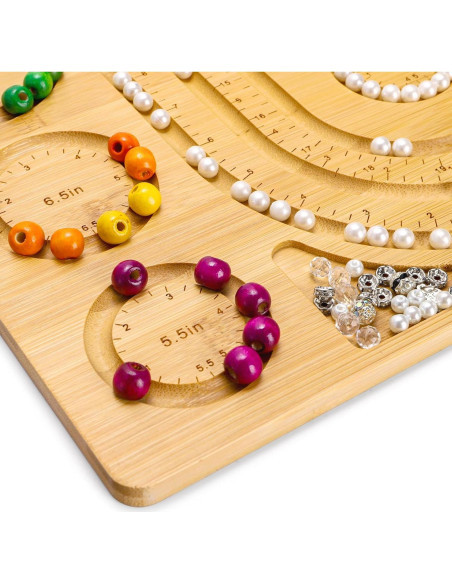 Tablero de cuentas de bambú Coloch 2 en 1 para joyería