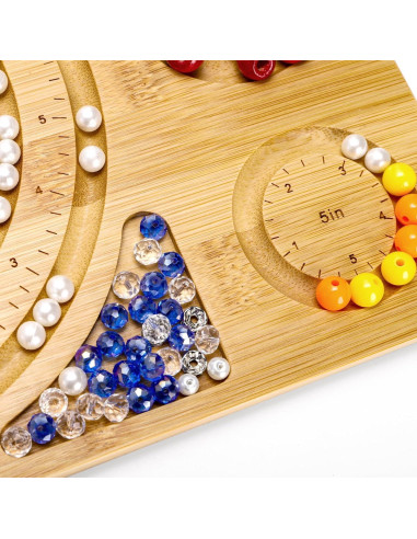 Tablero de cuentas de bambú Coloch 2 en 1 para joyería