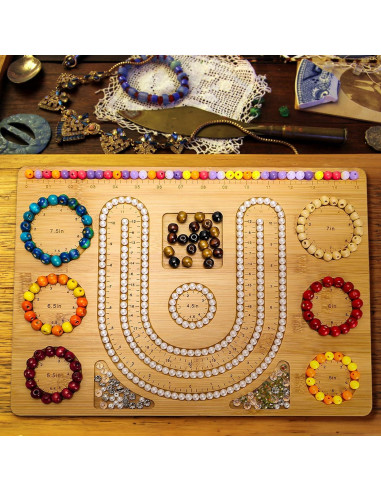 Tablero de cuentas de bambú Coloch 2 en 1 para joyería