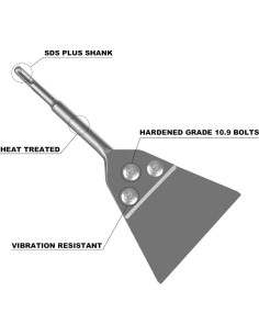 Raspador de Suelo SDS Plus Firecore 13.5x28.5cm con Hoja 2