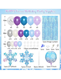 Kit de Arco de Globos Congelados 167 Piezas Ouddy Life 2
