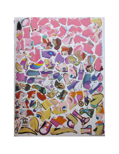 Libro de Pegatinas por Números Polly Pocket - 12 Páginas Coloridas