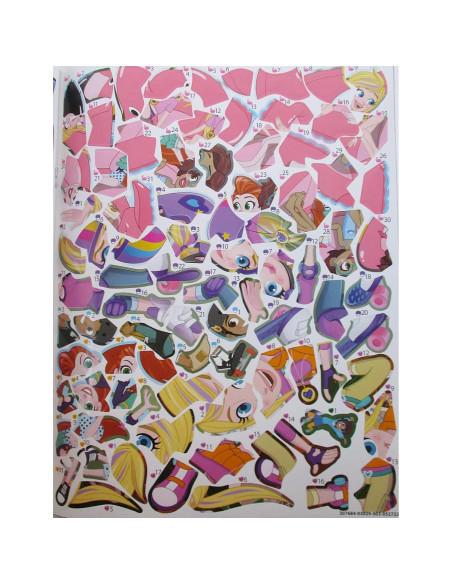 Libro de Pegatinas por Números Polly Pocket - 12 Páginas Coloridas