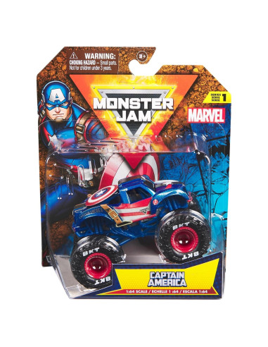Camión Monstruo Marvel Monster Jam 2024 1:64 Capitán América