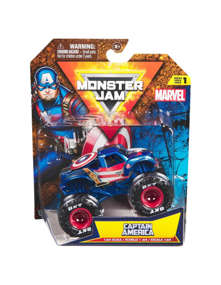 Camión Monstruo Marvel Monster Jam 2024 1:64 Capitán América