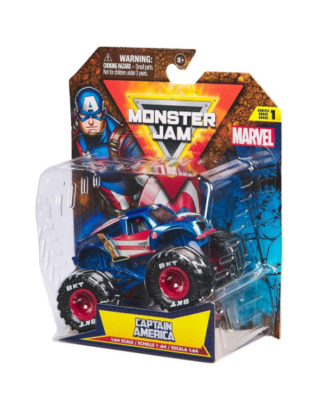 Camión Monstruo Marvel Monster Jam 2024 1:64 Capitán América