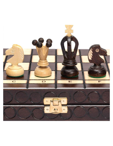 Juego de Ajedrez de Madera Husaria Mediano 35.6cm Hecho a Mano