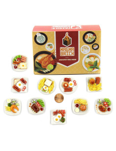 Juego de Desayuno Miniatura 10 Piezas Magma Brick 1:12