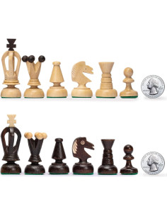Juego de Ajedrez de Madera Husaria Mediano 35.6cm Hecho a Mano 2