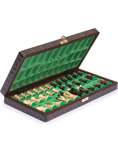 Juego de Ajedrez de Madera Husaria Mediano 35.6cm Hecho a Mano