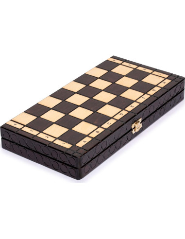 Juego de Ajedrez de Madera Husaria Mediano 35.6cm Hecho a Mano