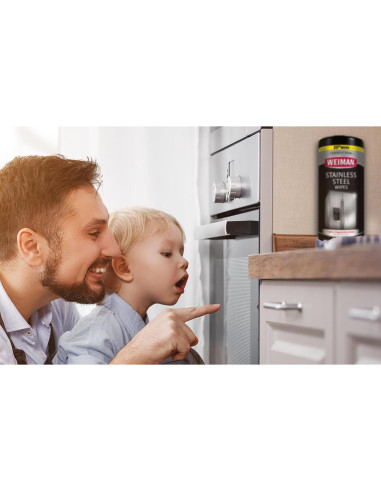 Toallitas de Acero Inoxidable Weiman, 30 Unidades, Limpieza Eficaz