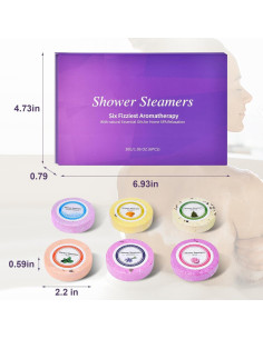 Set de 6 Tabletas de Vapor de Ducha Aromaterapia ROCOU 2