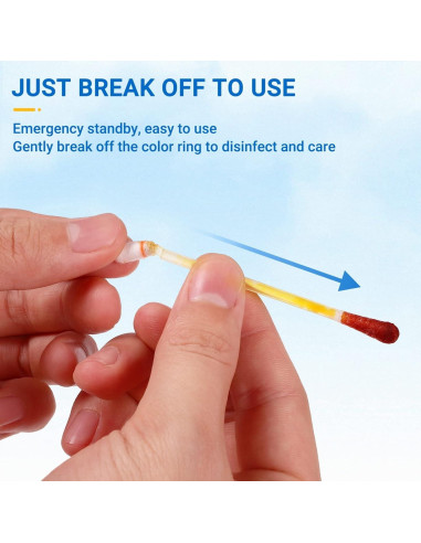 Bastones de Algodón Desechables Milisten 100 Unidades Iodóforo