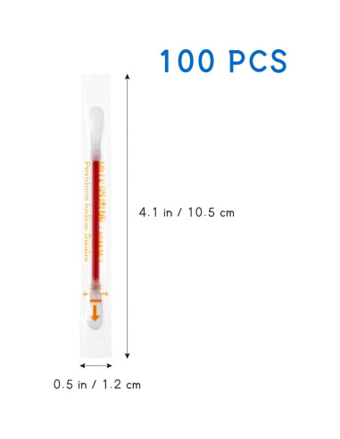 Bastones de Algodón Desechables Milisten 100 Unidades Iodóforo