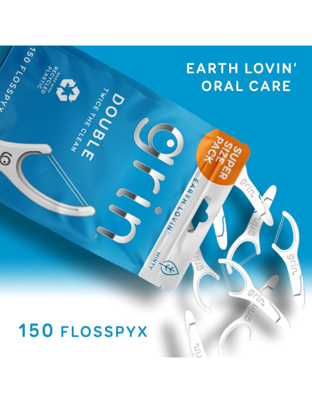 Hilo Dental Grin 150 Piezas Sabor Menta Plástico Reciclado Hilo Dental Grin 150 Piezas Sabor Menta Plástico Reciclado