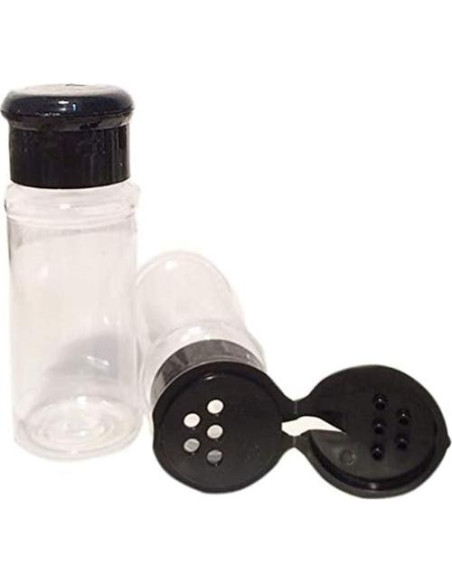 Juego de 24 Botellas de Plástico para Especias 90 ml
