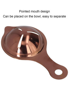 Separador de Huevos Acero Inoxidable 304 14x7.3cm Oro Rosa 2