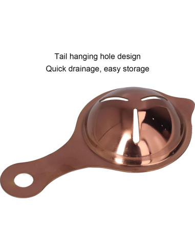 Separador de Huevos Acero Inoxidable 304 14x7.3cm Oro Rosa