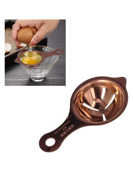 Separador de Huevos Acero Inoxidable 304 14x7.3cm Oro Rosa