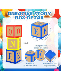 Cajas de Globos Zhanmai 3 Pcs para Primer Cumpleaños 30 cm 2