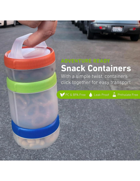 Contenedor Apilable Humangear Stax 4 Piezas Apto Alimentos