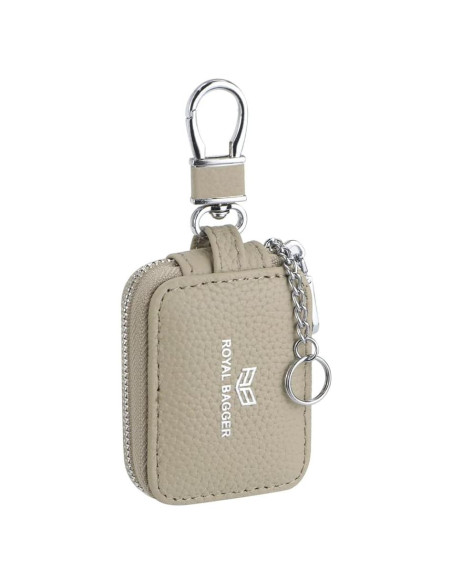 Mini Bolsa de Auriculares de Cuero Genuino Royal Bagger 2901 Gris Mini Bolsa de Auriculares de Cuero Genuino Royal Bagger 2901 Gris