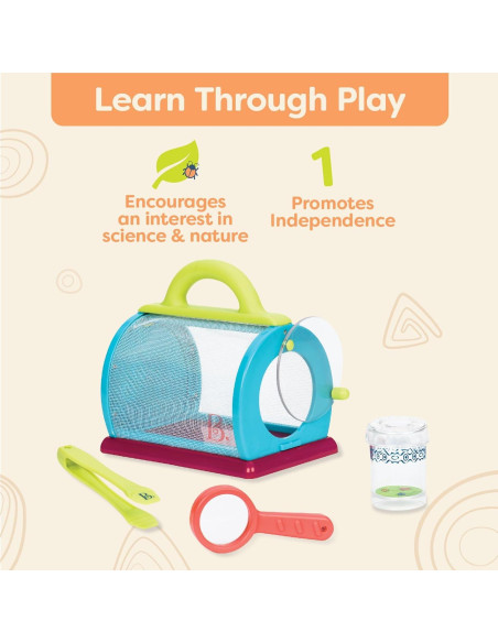 Kit de Captura de Insectos B. toys con Lupa y Pinzas - 4 Piezas