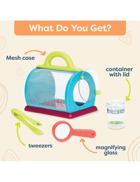 Kit de Captura de Insectos B. toys con Lupa y Pinzas - 4 Piezas