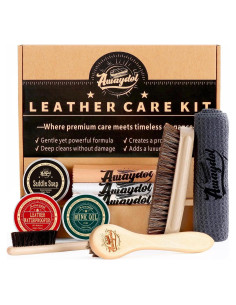 Kit de Cuidado de Cuero Awaydol 10 Piezas - Limpieza y Protección