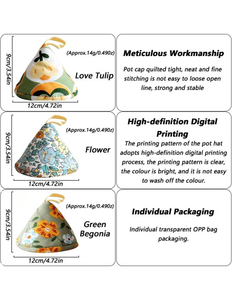 3 Piezas Manoplas de Mango de Olla Mcckoys Antiburn