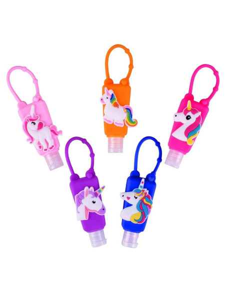 5 Botellas Vacías de Gel Antibacterial 30ml VHOPMORE Unicornio