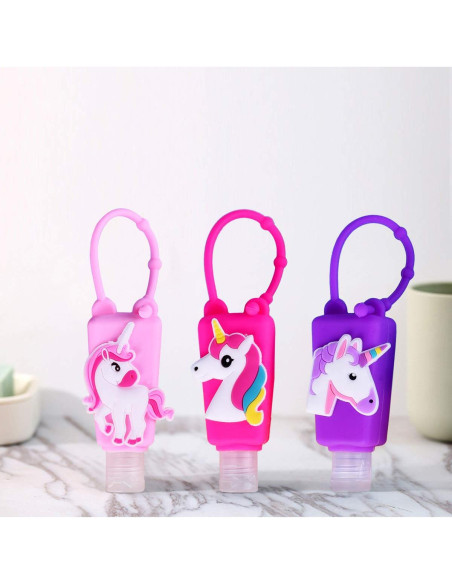 5 Botellas Vacías de Gel Antibacterial 30ml VHOPMORE Unicornio