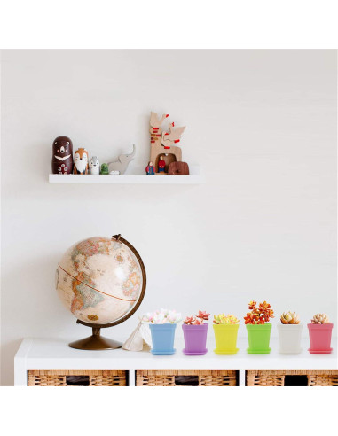 30 Macetas Cuadradas de Vivero Foxany 7.6 cm Coloridas