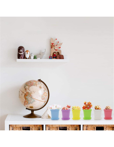 30 Macetas Cuadradas de Vivero Foxany 7.6 cm Coloridas