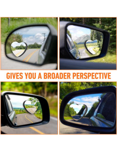 Espejos de Punto Ciego HJZHII en Forma de Corazón - 4 Piezas 2