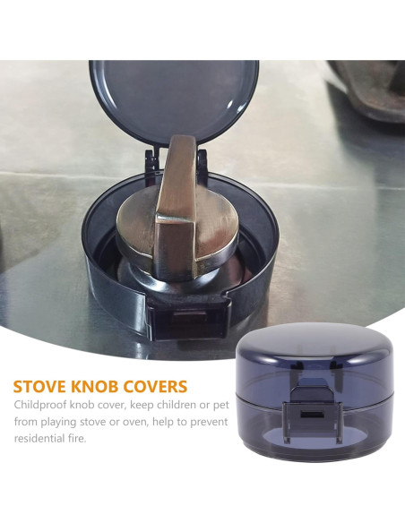 5 Cubiertas de Perillas de Estufa Seguridad Infantil PP Negro 5 Cubiertas de Perillas de Estufa Seguridad Infantil PP Negro