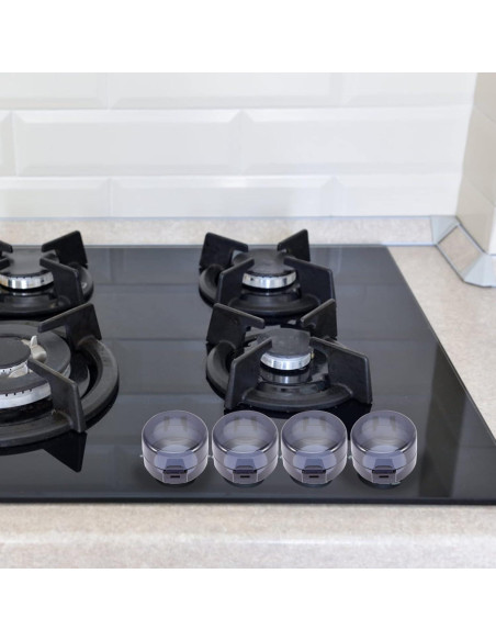 5 Cubiertas de Perillas de Estufa Seguridad Infantil PP Negro 5 Cubiertas de Perillas de Estufa Seguridad Infantil PP Negro