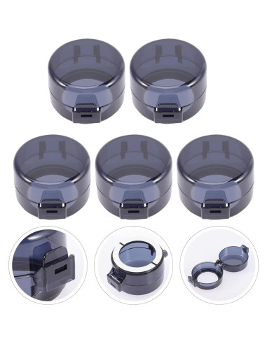 5 Cubiertas de Perillas de Estufa Seguridad Infantil PP Negro