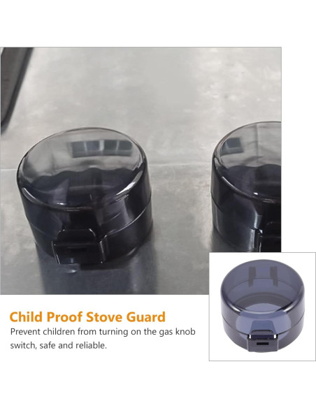 5 Cubiertas de Perillas de Estufa Seguridad Infantil PP Negro 5 Cubiertas de Perillas de Estufa Seguridad Infantil PP Negro