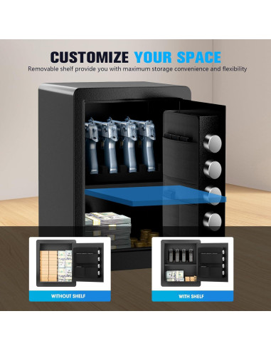 Caja Fuerte Electrónica Dononr 45cm para Pistolas y Valiosos